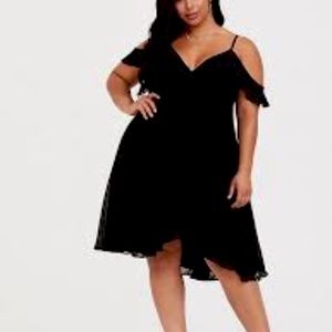Sexy black plus size dress